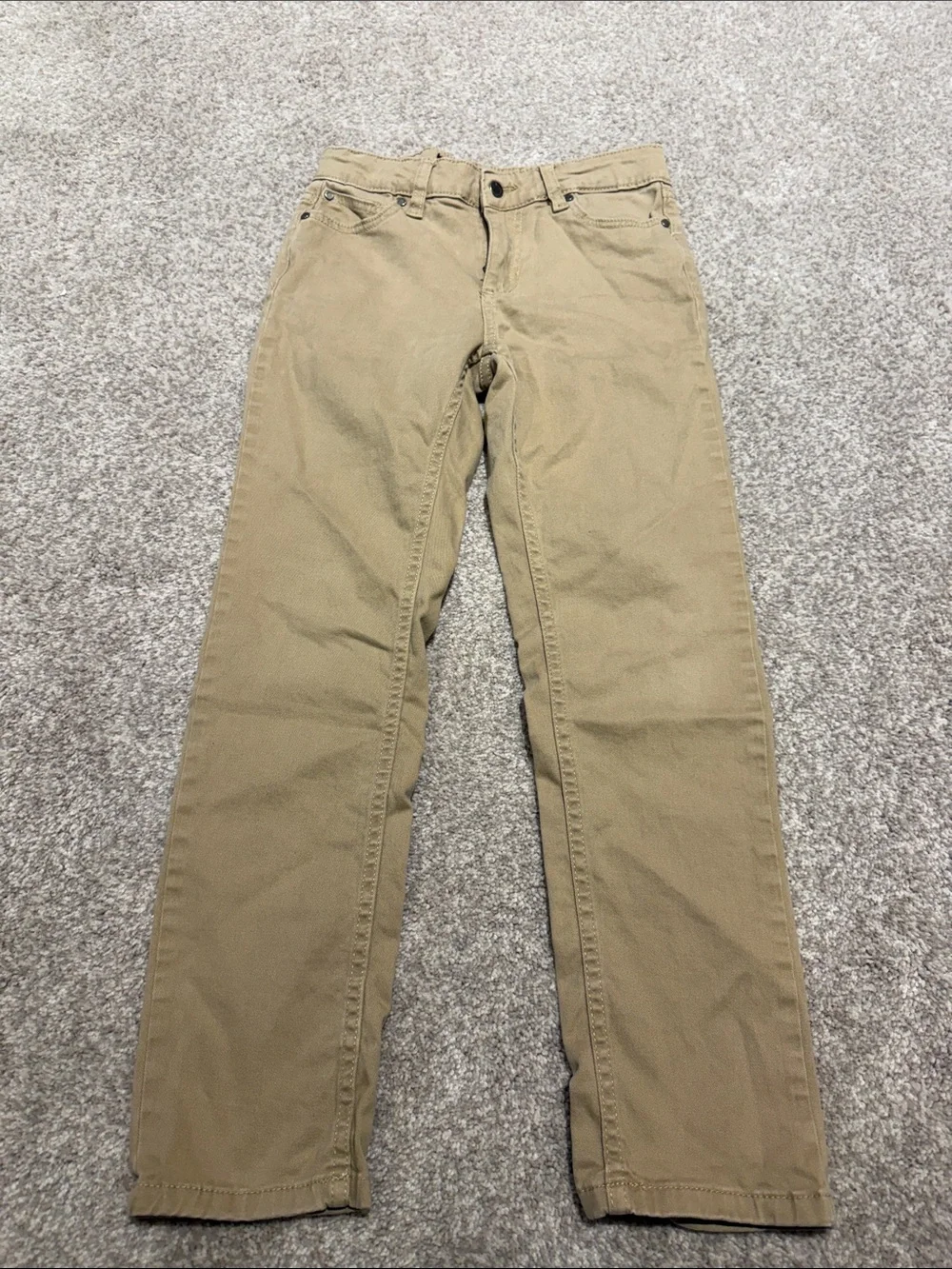 Tan Straight-Leg Pants